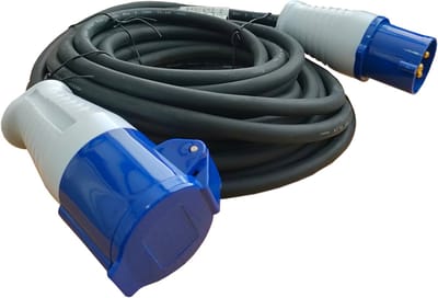DULA - Verlengkabel Camping - CEE - 10 meter - 1 stuk - Neopreen - IP44 - Max 3500 W