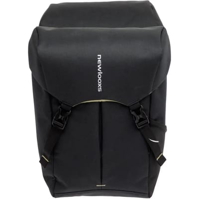 New Looxs ® Sports Double - Dubbele Fietstas - Geschikt voor elke Bagagedrager - Bevestiging met Riempjes - Waterdicht door Regenhoes (inclusief) - 40 Liter - Zwart
