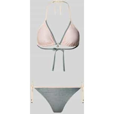 Bikini met gewatteerde cups en zijvetering