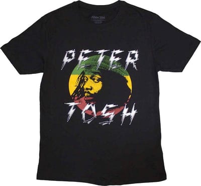 Peter Tosh - Lightning Logo Heren T-shirt - M - Zwart