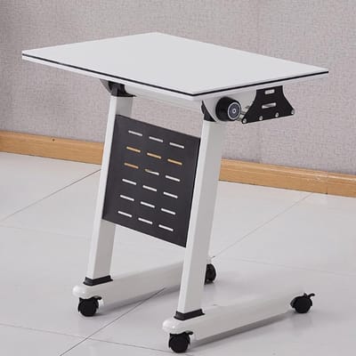 Opvouwbaar Bureau - Werkstation Tafel - Vergaderruimte Thuis - Met Wielen Opbergrek - 70x40x75cm