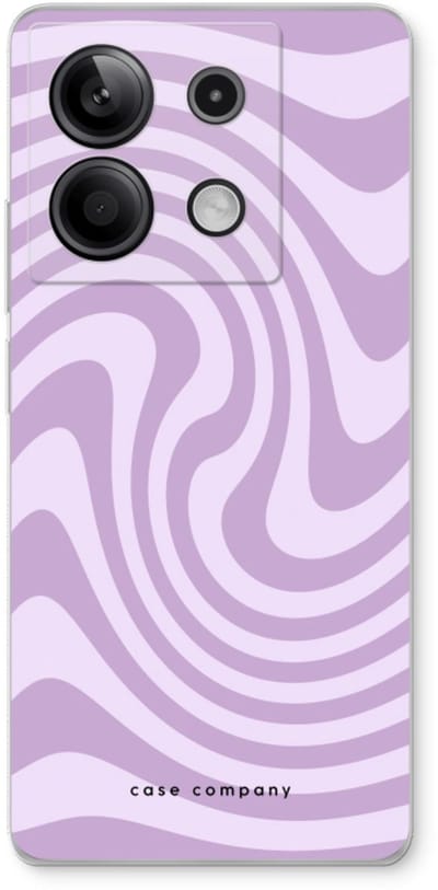 Case Company® - Hoesje geschikt voor Xiaomi Redmi Note 13 5G hoesje - Swirl Paars - Soft Cover Telefoonhoesje - Bescherming aan alle Kanten en Schermrand
