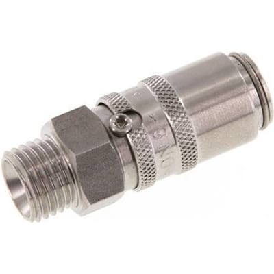 RVS DN 6 Tempereerkoppeling Snelkoppeling M14x1.5 Buitendraad