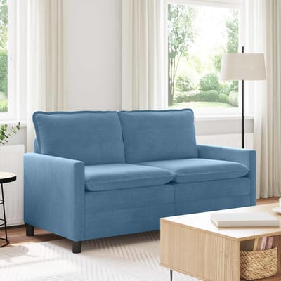 vidaXL - Bank - Blauw - 156 - x - 81 - x - 87,5 - cm - Stof