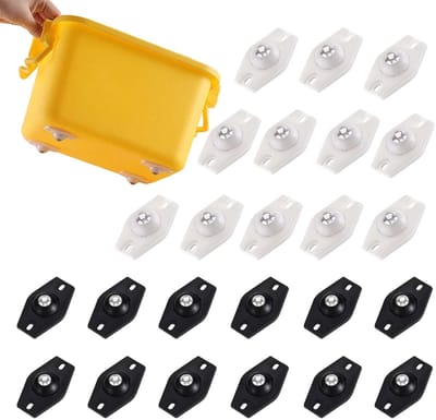 Dailygoods- Meubelwielen 24 Stuks - Mini Rollen - Zwenkwielen - Meubelroller - Antislip - Eenvoudige Installatie - Meubelrollen