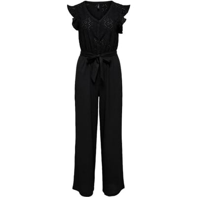 regular fit jumpsuit met ajourwerk model 'LELISA'