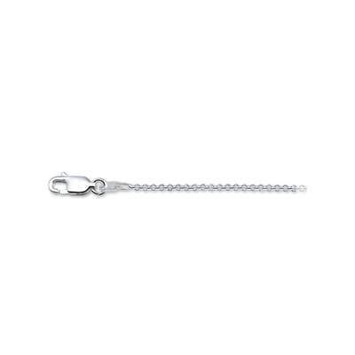 YO&NO - Ketting - Zilver -  Anker rond - 1,4mm - 38cm -  Sieraden Vrouw - Heren - Gerhodineerd - Zilver 925