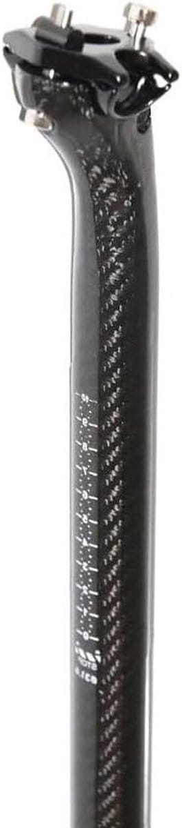 Fiets Zadelpen - Zadelpen Carbon - Comfortabel Fietsen - 3K Full Carbon Fiber - 25.4/27.2/30.8/31.6mm - Zwart