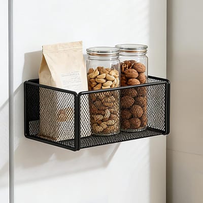 Ruimtebesparend Keukenschap voor de Koelkast – Magnetische Organiser voor Specerijpotjes en Keukenrol – Sterke Hechting, Geen Boren Nodig – Perfect voor Metalen Oppervlakken