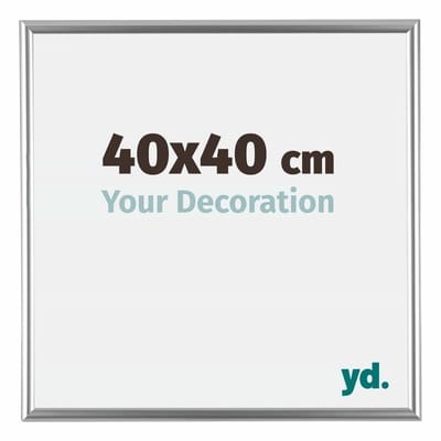 Your Decoration - Fotolijst 40x40 cm - Kunststof - Zilver - Bordeaux