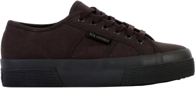 Lage sneakers met veters en plateauzool