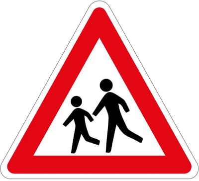 Spelende kinderen bord - J21 | gecoat dibond materiaal | 15 cm