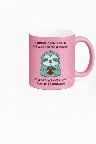 Sloth Koffiemok - "Ik Drink Geen Koffie Om Wakker Te Worden" - Leuke Cadeau Mok
