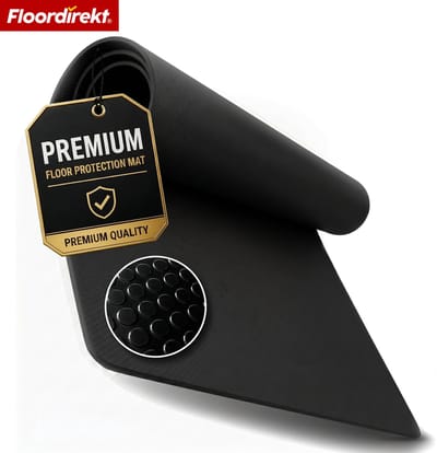 Floordirekt Vloerbeschermmat Sparta - Antislip Onderlegmat voor Fitnessapparatuur - 120 x 60 cm - Ideaal voor Loopband, Crosstrainer & Hometrainer - Geluiddempend, Slijtvast & Beschermt de Vloer