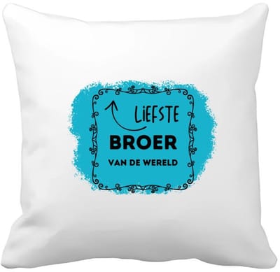 Akyol - liefste broer van de wereld Kussen hoes - Broer - de liefste broer - verjaardag - cadeautje voor broer - broer artikelen - kado - geschenk - 40 bij 40 cm