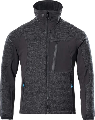 Mascot Advanced Gebreid jas met rits 17105-309 - Zwart - 2XL