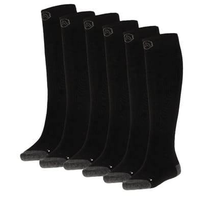 Apollo (Sports) - Skisokken Unisex - Badstof zool - Zwart - 35/38 - 6-Pack - Voordeelpakket