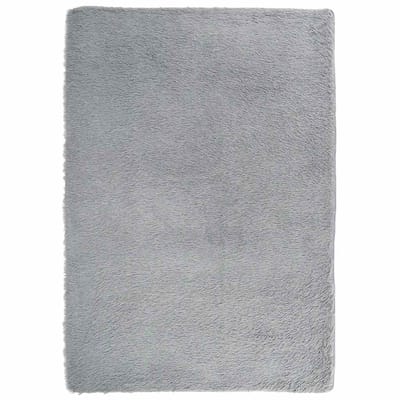 vidaXL - Hoogpolig - vloerkleed - NAVARRA - 240x340 - cm - polyester - lichtgrijs