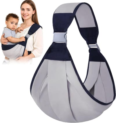 Draagzak - Verstelbare band - Ergonomische peuterdraagzak - Draagbare kinderdraagzak - Peuterdraagzak met veiligheidsgesp - Ademende draagzak - Verstelbare schouderband - Geschikt voor pasgeborenen tot 0-48 maanden - GRIJS