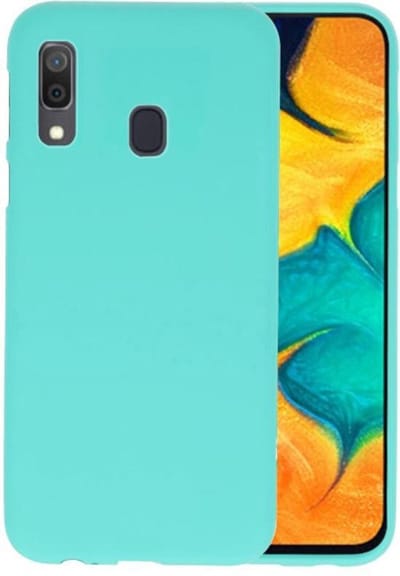 Hoesje Geschikt voor de Samsung Galaxy A30 - Backcover Color Telefoonhoesje - Turquoise
