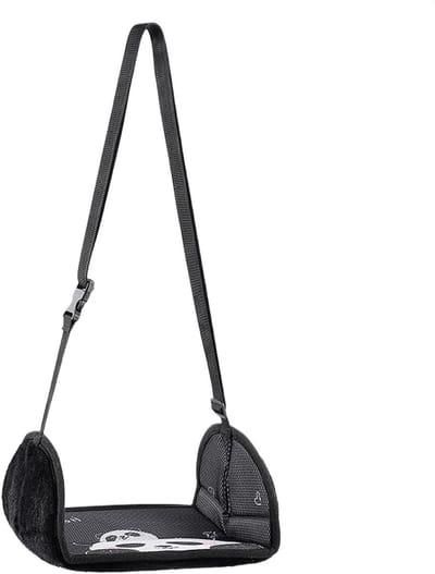 Kinder autohangmat - Voetsteun - Comfortabel reizen - Verstelbaar ontwerp - 46 x 245 cm - Zwart
