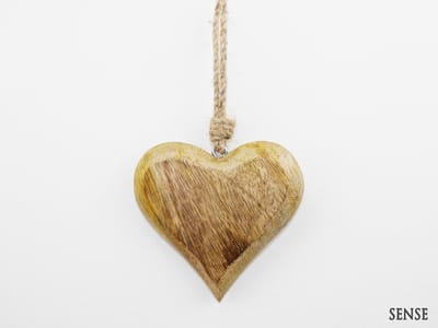 Houten hartje met touwtje- Hartje tafeldecoraie - ***3 STUKS***