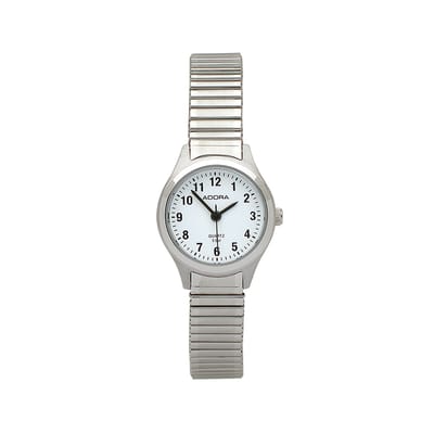 AB6033 – Adora Basis Dameshorloge Zilver 23 mm Quartz 5 ATM – Rekband