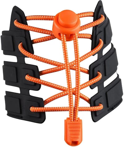 Dailygoody - Elastische Veters - Schoenveters zonder Strikken - Snelsluiting voor Sport - Oranje - Geschikt voor Jongeren en Ouderen - 120 cm