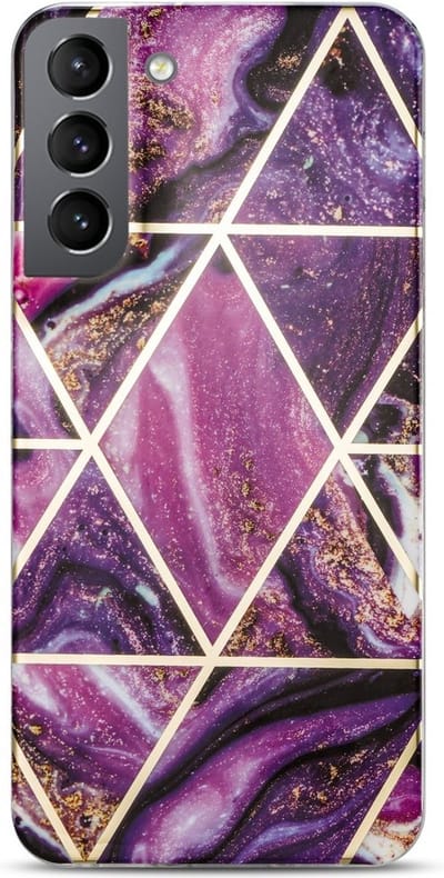 Coverup Hoesje - Geschikt voor Samsung Galaxy S23 Plus Hoesje - Coverup Marble Design TPU Back Cover - Marmer / Paars