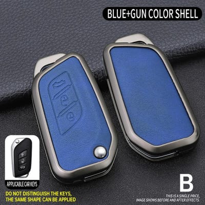Coque de Protection pour Clé de Voiture Housse Coque Protectrice Porte-clés Pour Baic Senova X25 X35 Q25 Q35 Ex260 X3 D20 Décoration de Clé de Voiture Coquille Accessoires gray