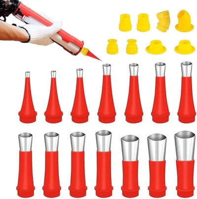 Verstekgereedschapsset | 22 stuks afdichtingsmondstukken - applicator-vervangings-verlenggereedschap accessoires die in de constructie voor de wastafelverbinding worden gebruikt