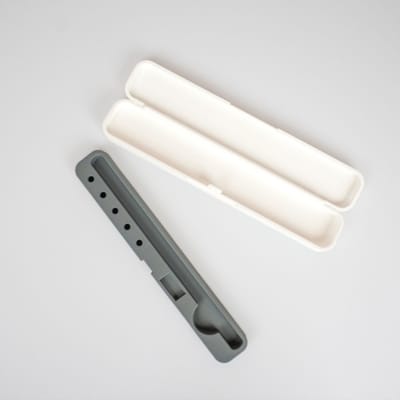 Hoesje geschikt voor Apple Pencil - Case voor styluspen - Stylus pen hoes - Pencil case - Opbergdoosje - Beschermhoes - Stylus holder - Pen case - Apple Pencil opbergen - Grijs - Jonyx