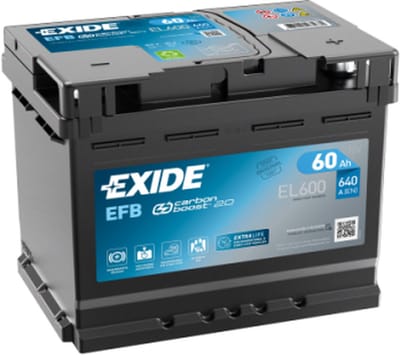 Exide EFB 12V 60Ah - Loodzuur - EFB - EL600