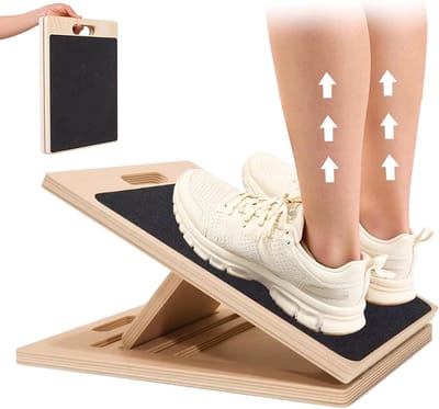 Wadendehner Houten Board met 5 Verstelbare Hoeken, Balancetrainer voor Oefeningen en Spierversterking van Benen en Lichaam