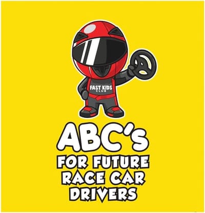 ABC Boek - Kinderboek Peuterboek - Vroege Educatie - Autocoureur Thema - 16x16x1 cm - Zoals Afgebeeld
