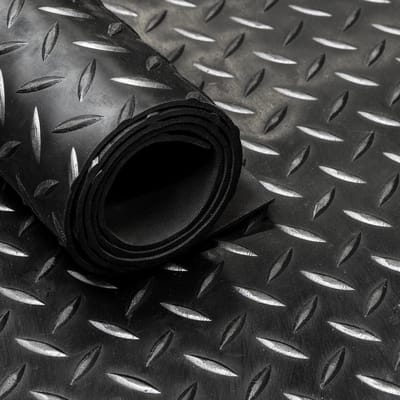 IVOL Rubbermat op rol - Diamant 3mm - Breedte 150 cm - Rubber loper - Per strekkende Meter