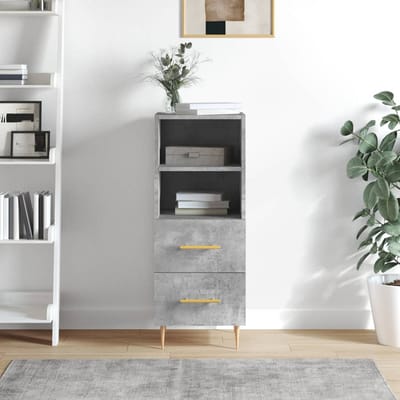 vidaXL - Dressoir - 34,5x34x90 - cm - bewerkt - hout - betongrijs