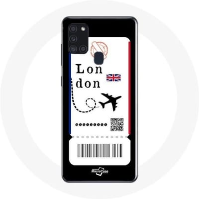 Samsung Galaxy A21S hoesje Londen vliegticket