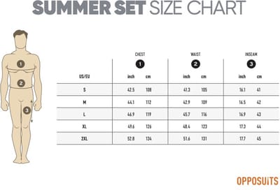OppoSuits Smiley™ Summer Fade Heren Zomer Set  - Bevat Shirt En Shorts - Tropische Zwem Kleding - Blauw - Maat S