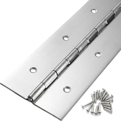 Zware Piano Scharnier 96 cm x 7 cm van RVS - Ideaal voor Meubels, Kasten en Gereedschapskisten
