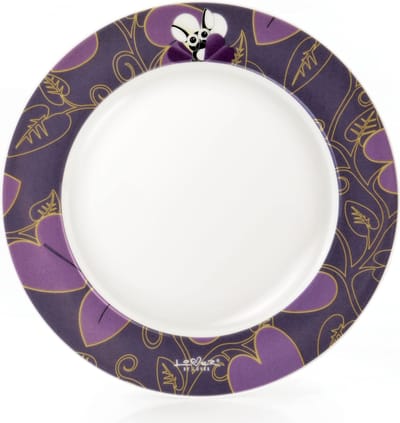 Essentials 4 x rond bord paars - Paars -