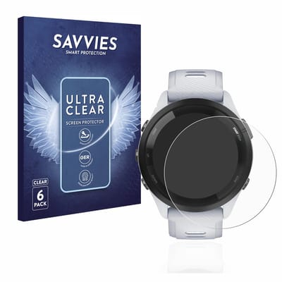 Savvies - Screenprotector voor Garmin Forerunner 265 (46 mm) - Folie Beschermfolie transparant 6 Stuks