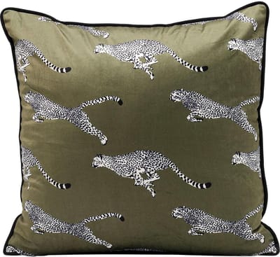 Sierkussen - Decoratief Kussen - Woonkamer Decoratie - Exotisch Luipaard Design - 45x45 cm - Groen