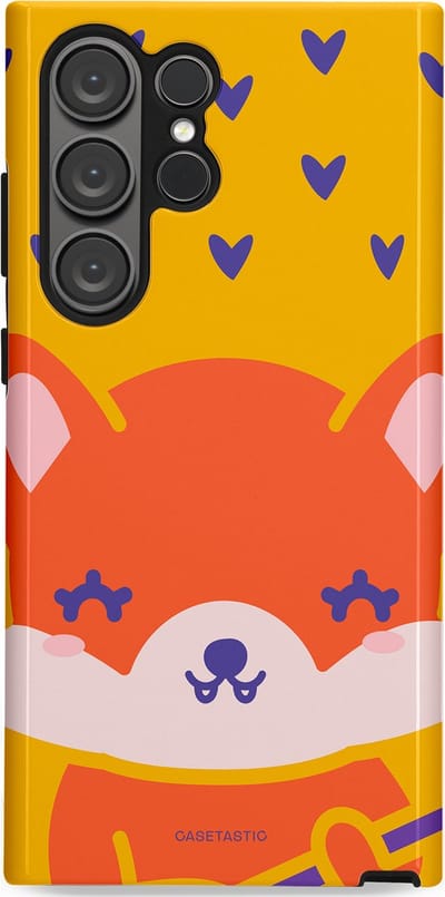 Casetastic Hoesje Geschikt voor Samsung S23 Ultra - Stijlvolle Beschermende Duo-layer Case - Vossen beat