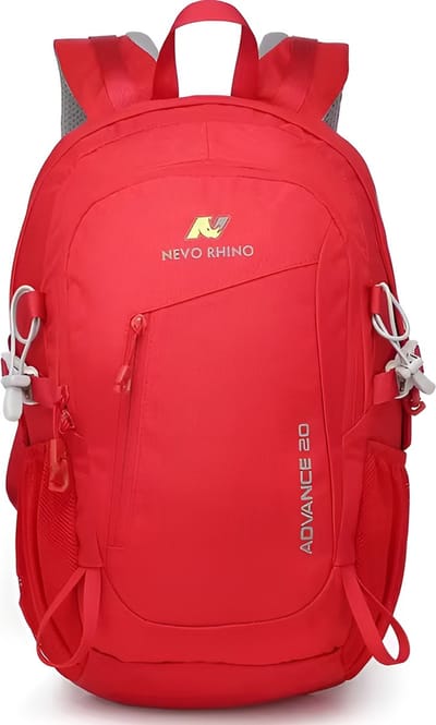 CarryQuest® - 20L Rugzak - Fietsen Reizen Knapzak Wandelen Dagrugzak - Ultralicht - Waterafstotend - 45x30x15cm - Rood