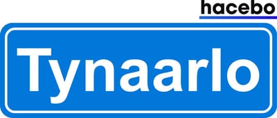 Hacebo - Plaatsnaam Sticker - 29x10 CM - Tynaarlo sticker - Verkeersborden sticker - grappige cadeaus - Tynaarlo