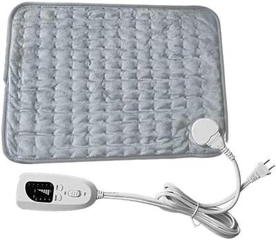 Verwarmde deken - Verwarmingskussen - Warmte en comfort - Automatische uitschakeling - 40x30 cm - Zilver grijs