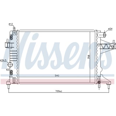 Radiator, motorkoeling NISSENS 63018
