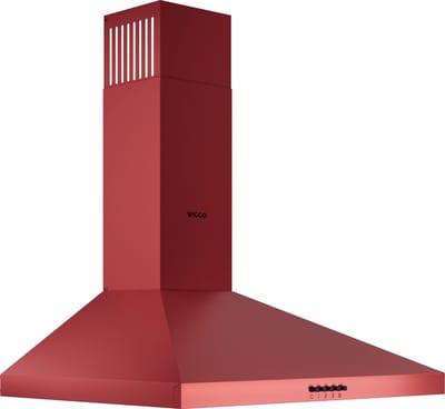 Wiggo WE-A630P(R) – Wandschouw Afzuigkap 60 cm – Rood – 680 m³/h – LED Verlichting – Energieklasse A – 5 jaar garantie