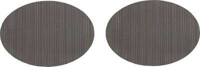 Krumble Placemats - Set van 2 - Ovaal - Placemats - Placemat - Onderlegger - Onderzetter - Grijs - PVC - 32 x 45 cm